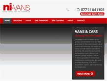 Tablet Screenshot of ni-vans.com